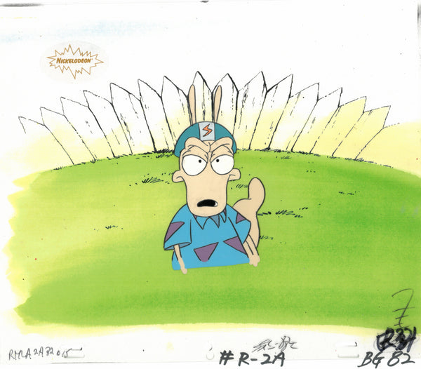 Rocko's Modern Life Original 1990's Nickelodeon Production Cel Helmet - The Cricket Gallery