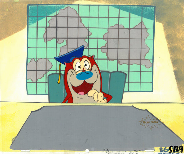 Ren & Stimpy Original 1990 Animation Art Production Cel Nickelodeon Dr Stupid - The Cricket Gallery