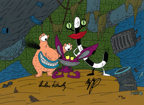 Aaahh!! REAL MONSTERS Signed Hand Painted Limited Edition Cel Nickelodeon 1990s - The Cricket Gallery