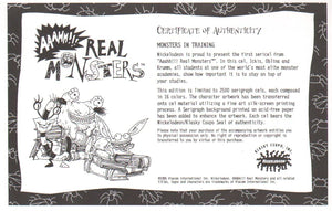 Aaahh!!! Real Monsters Limited Edition Sericel 1990's Animation Art - The Cricket Gallery