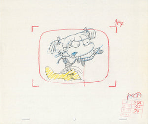 Rugrats Original 1990's Production Cel Drawing Animation Art Angelica Cynthia - The Cricket Gallery
