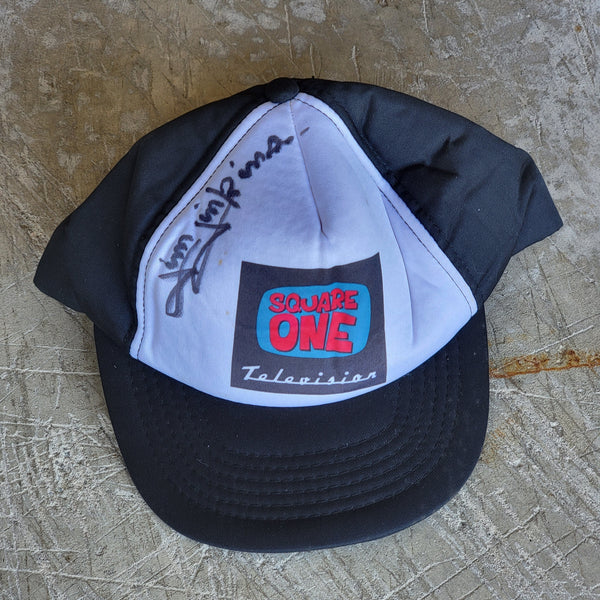 Square ONE TV staff cap hat SIGNED from Jim Jinkins Personal Collection - The Cricket Gallery