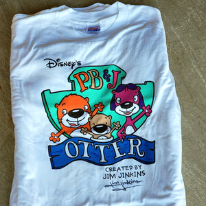 PB&J OTTER t-shirt (size X-LARGE) SIGNED from Jim Jinkins Personal Collection - The Cricket Gallery