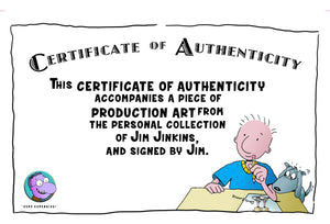 Jim Jinkins Original Signed DOUG Sketch - PB&J Otter - The Cricket Gallery