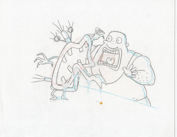 Real Monsters Original 90's Production Cel Animation Drawing Oblina - The Cricket Gallery