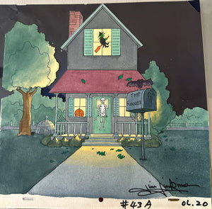 Nickelodeon's DOUG, 'Doug's Halloween Adventure' SIGNED Animation Cel MASTER BG (Jim Jinkins Private Collection) - The Cricket Gallery