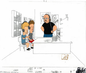 Beavis & Butt-Head 1990's MTV Production Animation Cel Art Radio Station