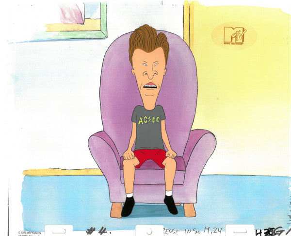 Beavis & Butt-Head 1990's MTV Production Animation Cel Chair