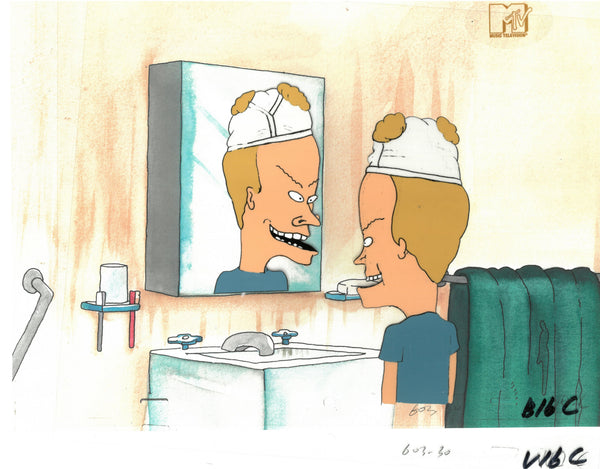 Beavis & Butt-Head 1990's MTV Production Animation Cel Mirror