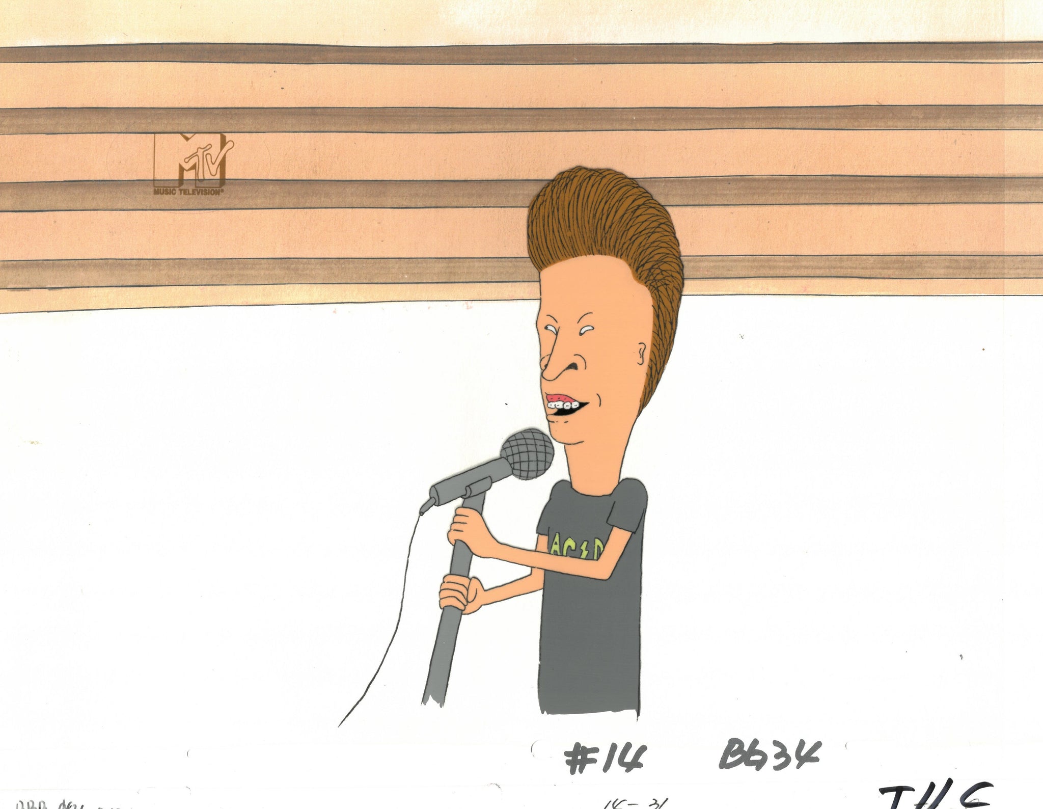 Beavis & Butt-Head 1990's MTV Production Animation Cel Art Mic - The Cricket Gallery