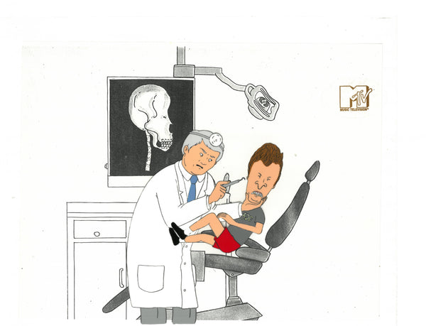 Beavis & Butt-Head 1990's MTV Production Animation Cel Art Dentist