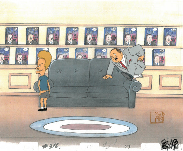 Beavis & Butt-Head 1990's MTV Production Animation Cel Art Gus Baker - The Cricket Gallery