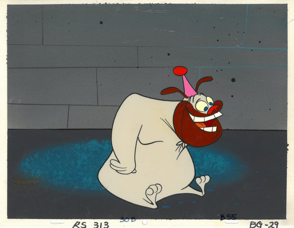 Ren & Stimpy Original 1990 Animation Art Production Cel Big House Blues Pilot Phil