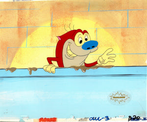 Ren & Stimpy 1990 Production Animation Cel Nickelodeon Dumpster - The Cricket Gallery