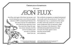 Aeon Flux Original 1990's Production Cel MTV Liquid Television Rock