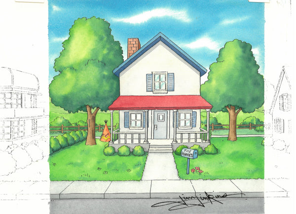 Disney's DOUG Funnies Home Signed Animation Cel Jim Jinkins Private Collection