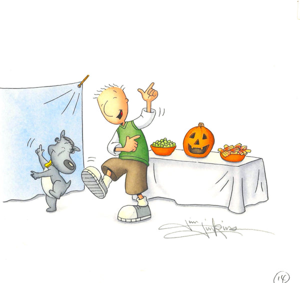 DOUG,  SIGNED Animation illustration Halloween (Jim Jinkins Private Collection)