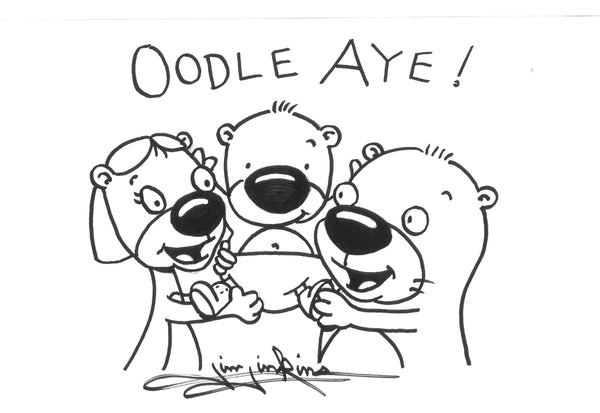 Jim Jinkins Original Signed  PB&J Otter Doodle from his Private Collection