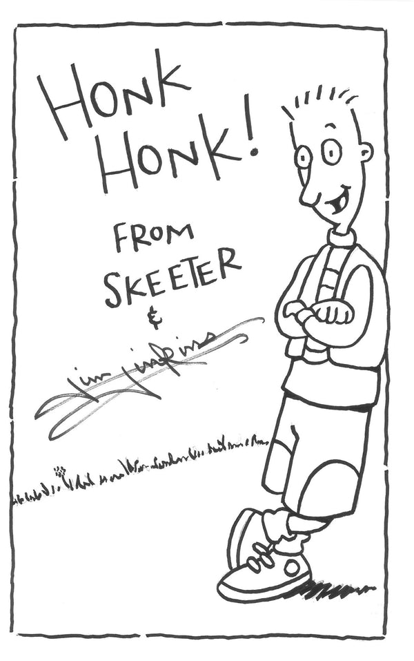 Jim Jinkins Original Doodle Signed DOUG Skeeter From his Personal Collection