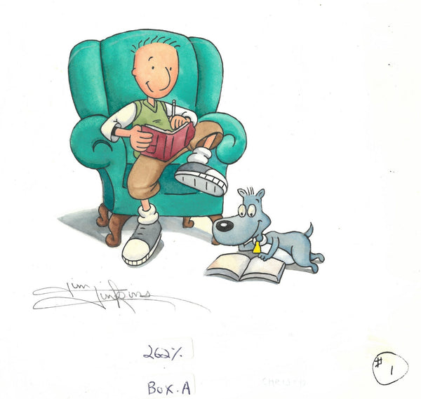 Disney's DOUG, 'Children's Book Illustration"  SIGNED (Jim Jinkins Private Collection) Doug Porkchop