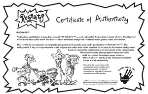 Rugrats Original 1990's Production Cel Animation Art Head Pat - The Cricket Gallery
