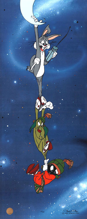 "Haredevil Hare" Bugs Bunny Marvin the Martian Limited Edition Cel Signed by Chuck Jones (Warner Brothers 1998) - The Cricket Gallery