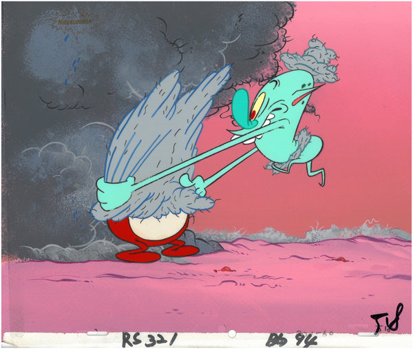 Ren & Stimpy 1990 Production Animation Cel Nickelodeon Gilbert
