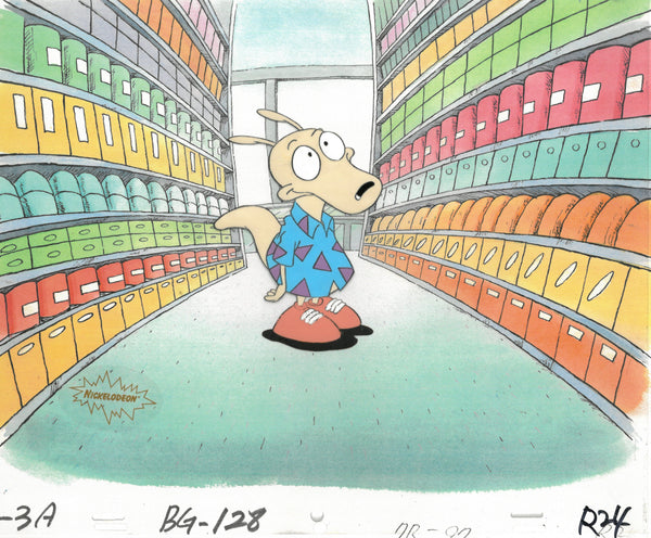 Rocko's Modern Life Original 1990's Nickelodeon Production Cel Grocery Store
