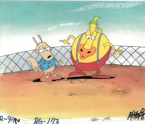 ROCKO’S MODERN LIFE ORIGINAL 1990’S PAINTED PRODUCTION CEL Beach
