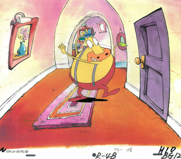 Rocko's Modern Life Original 1990's Nickelodeon Production Cel Heffer Hallway