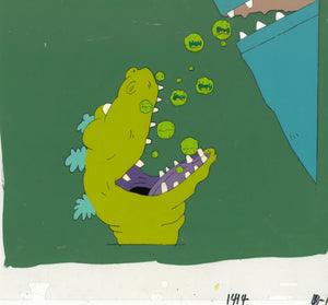 Rugrats Original 1990's Production Cel Animation Art Reptar