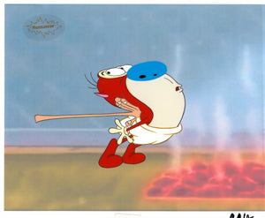 Ren & Stimpy Original 1990 Animation Art Production Cel Nickelodeon Big Baby Scam coals