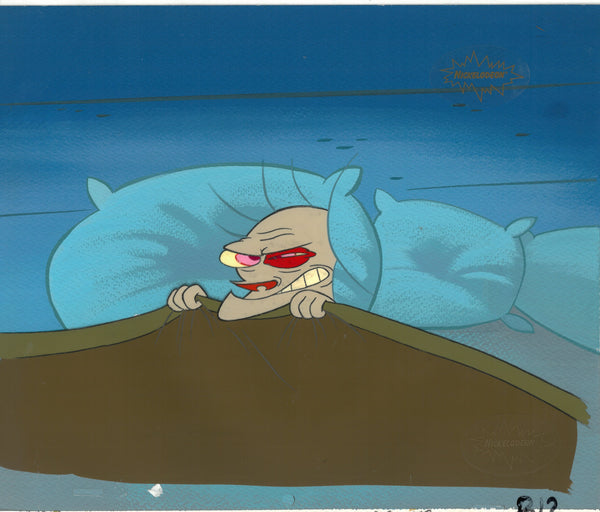 Ren & Stimpy Original 1990 Animation Art Production Bed Brown Cover
