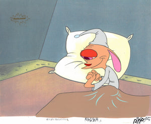 Ren & Stimpy 1990 Production Animation Cel Nickelodeon Happy Bed