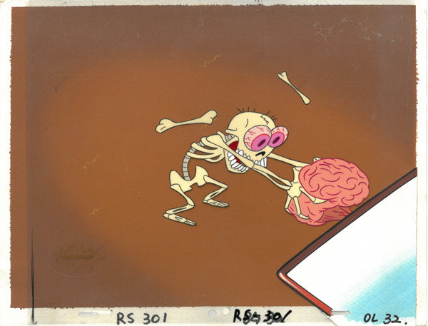 Ren & Stimpy Original 1990 Animation Art Production Cel Bones