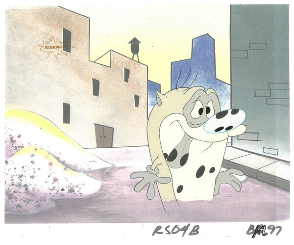 Ren & Stimpy Original 1990 Animation Art Production Cel Spotted