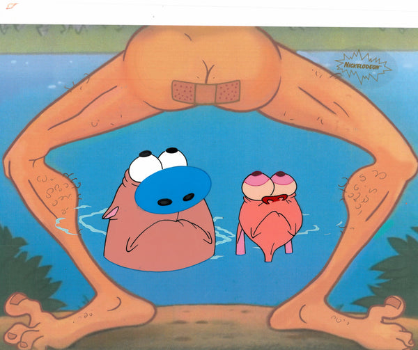 Ren & Stimpy 1990 Production Animation Cel Nickelodeon Skinny Dipping