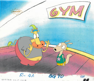 Rocko's Modern Life Original 1990's Nickelodeon Production Cel Gym