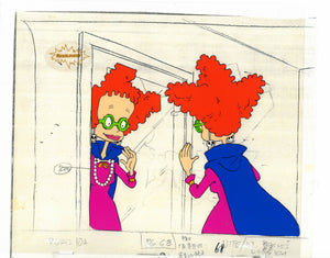 Rugrats Original 1990's Production Cel and Drawing Animation Art Didi Halloween