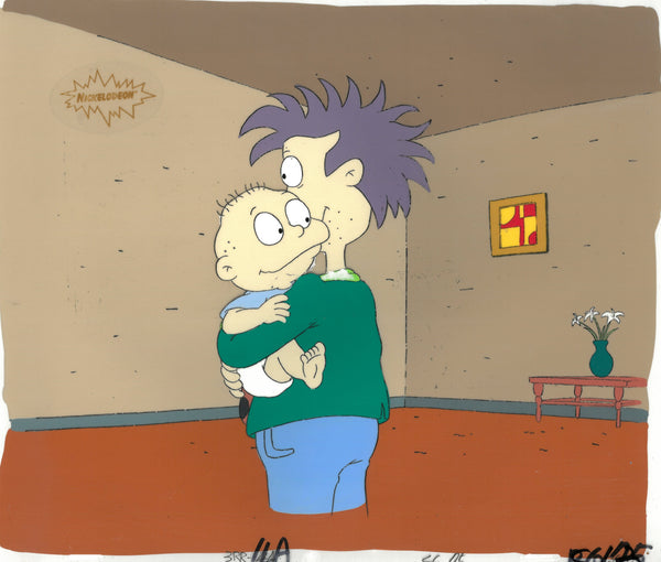 Rugrats Original 1990's Production Cel Animation Art Stu and Tommy