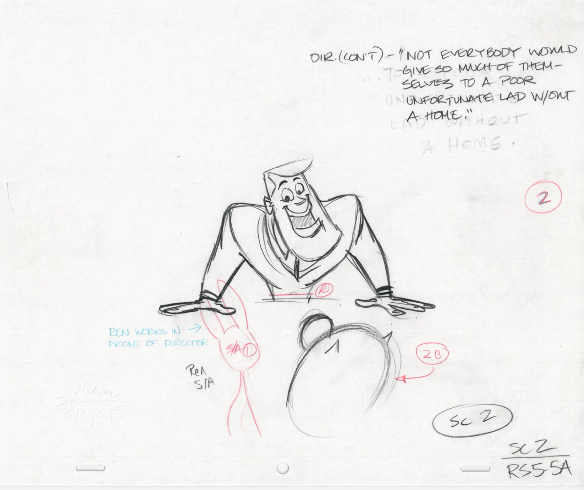 Drawing　Lad　The　Production　Gallery　Animation　Original　1990's　Cricket　Ren　Poor　Stimpy　Art