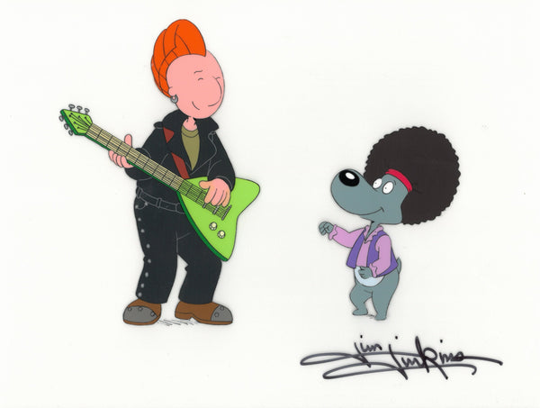 Disney's DOUG, 'Punk Rock Porkchop' SIGNED Animation Cel (Jim Jinkins Private Collection) - The Cricket Gallery