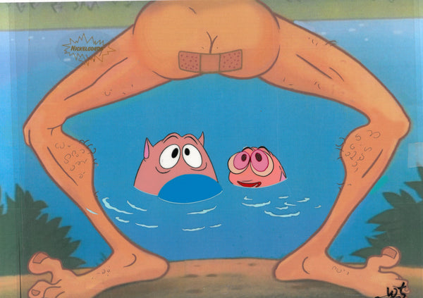 Ren & Stimpy 1990 Production Animation Cel Nickelodeon Pond