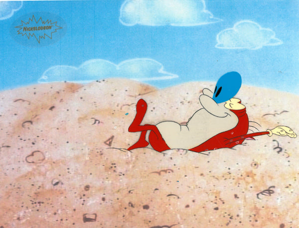 Ren & Stimpy 1990 Production Animation Cel Nickelodeon Stimpy's Big Day - The Cricket Gallery