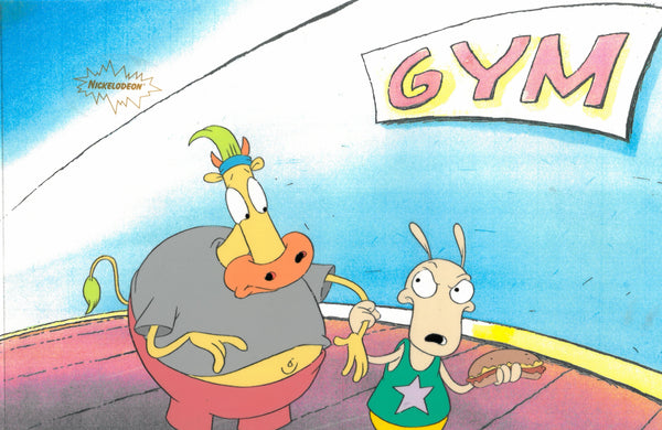 Rocko's Modern Life Original 1990's Nickelodeon Production Cel Gym