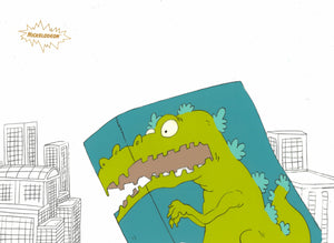 Rugrats Original 1990's Production Cel and Drawing Animation Art Reptar Cereal - The Cricket Gallery