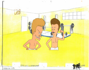 Beavis & Butt-Head 1990's MTV Production Animation Cel Art Gym - The Cricket Gallery