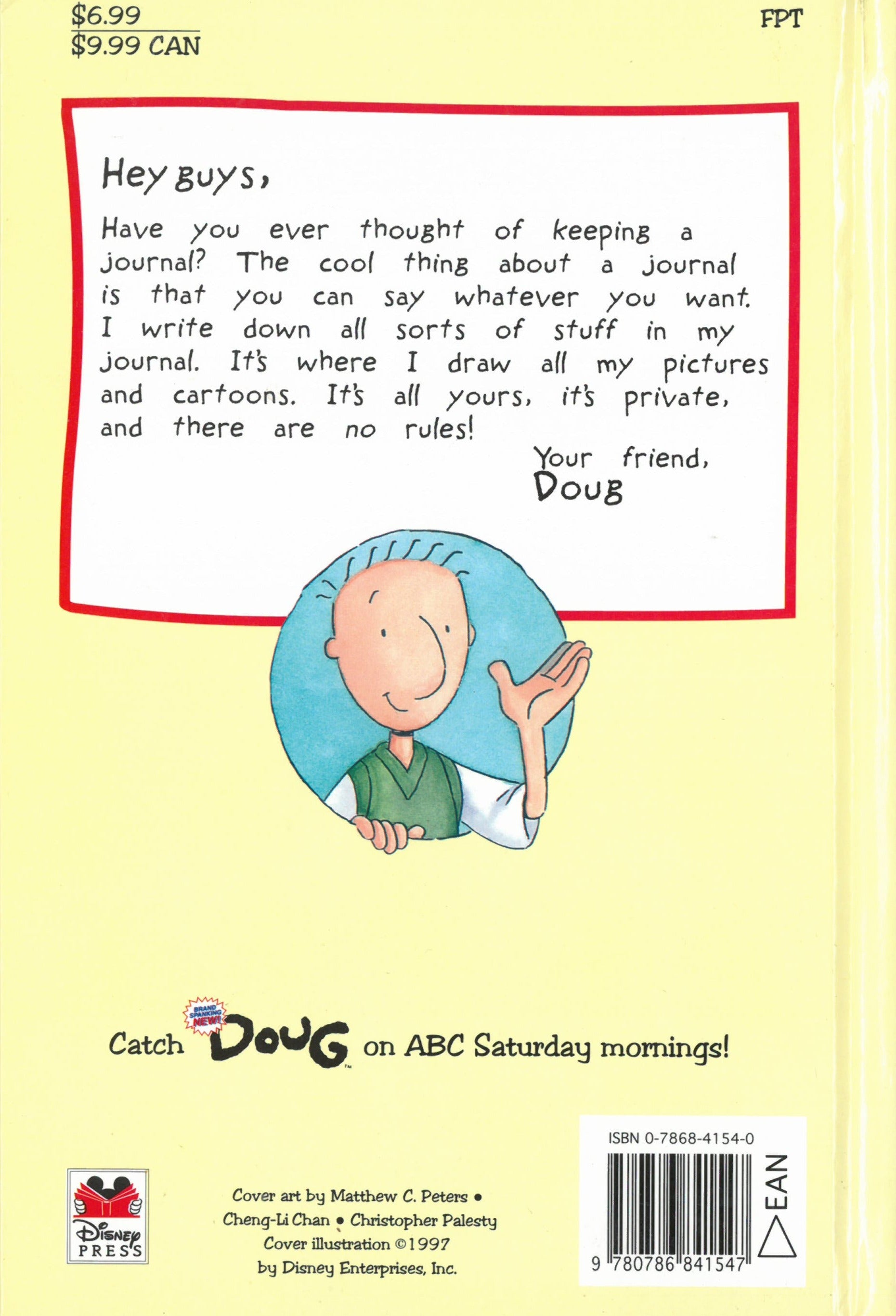 Doug Chapter Books Doug Disney Abc One Saturday Morning Disney's DOUG, 'Doug's Journal'