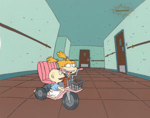Rugrats Original 1990's Production Cel Animation Art Angelica Scooter - The Cricket Gallery