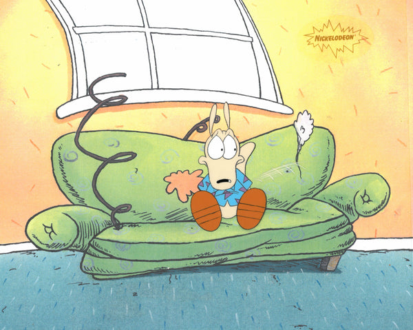 Rocko's Modern Life Original 1990's Nickelodeon Production Cel Couch - The Cricket Gallery